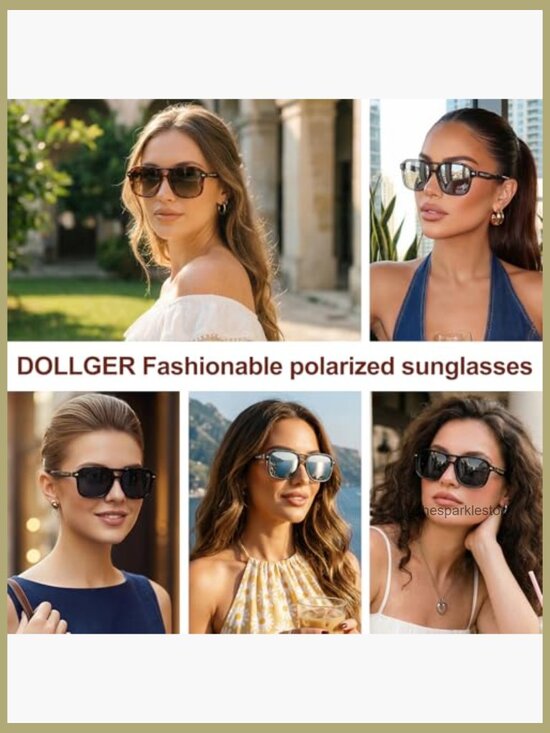 Retro Oversized Square Aviator Polarized Sunglasses UV400 Unisex